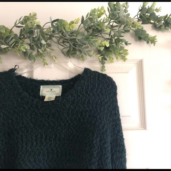 Blue Green Popcorn Oversized Sweater - Picture 3 of 4